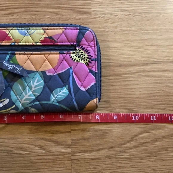 Vera Bradley Floral Print Wristlet-Blue, orange, pink print - Picture 5 of 7